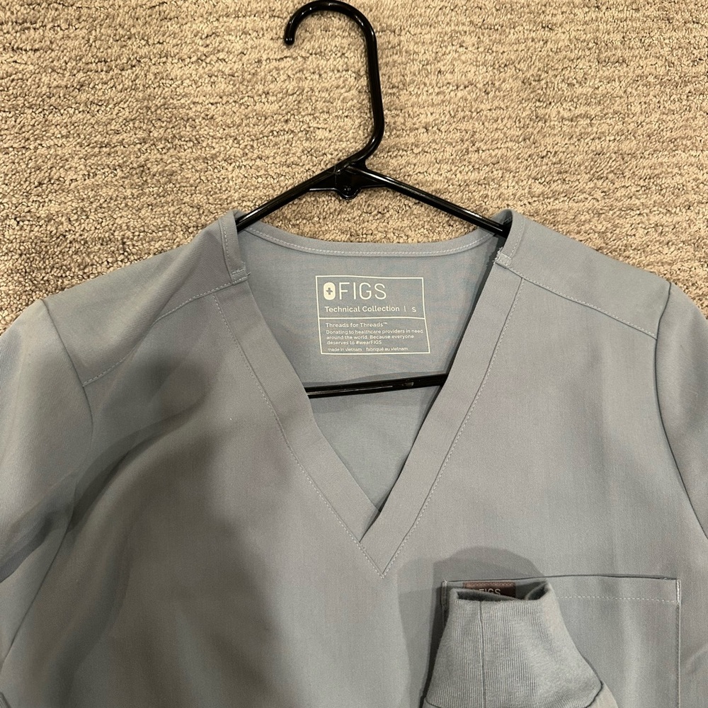 Light Blue Figs Scrubs Gem